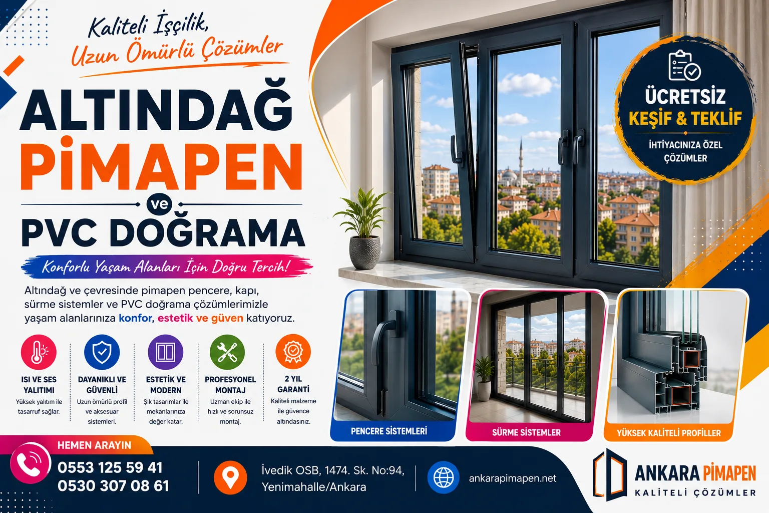 altındağ pimapen pencere kapı fiyat