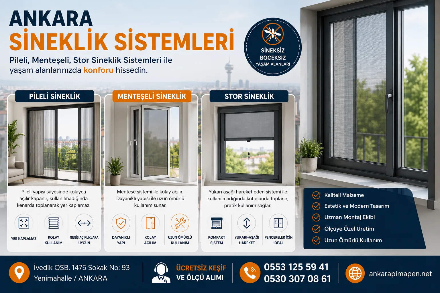 ankara sineklik sistemleri