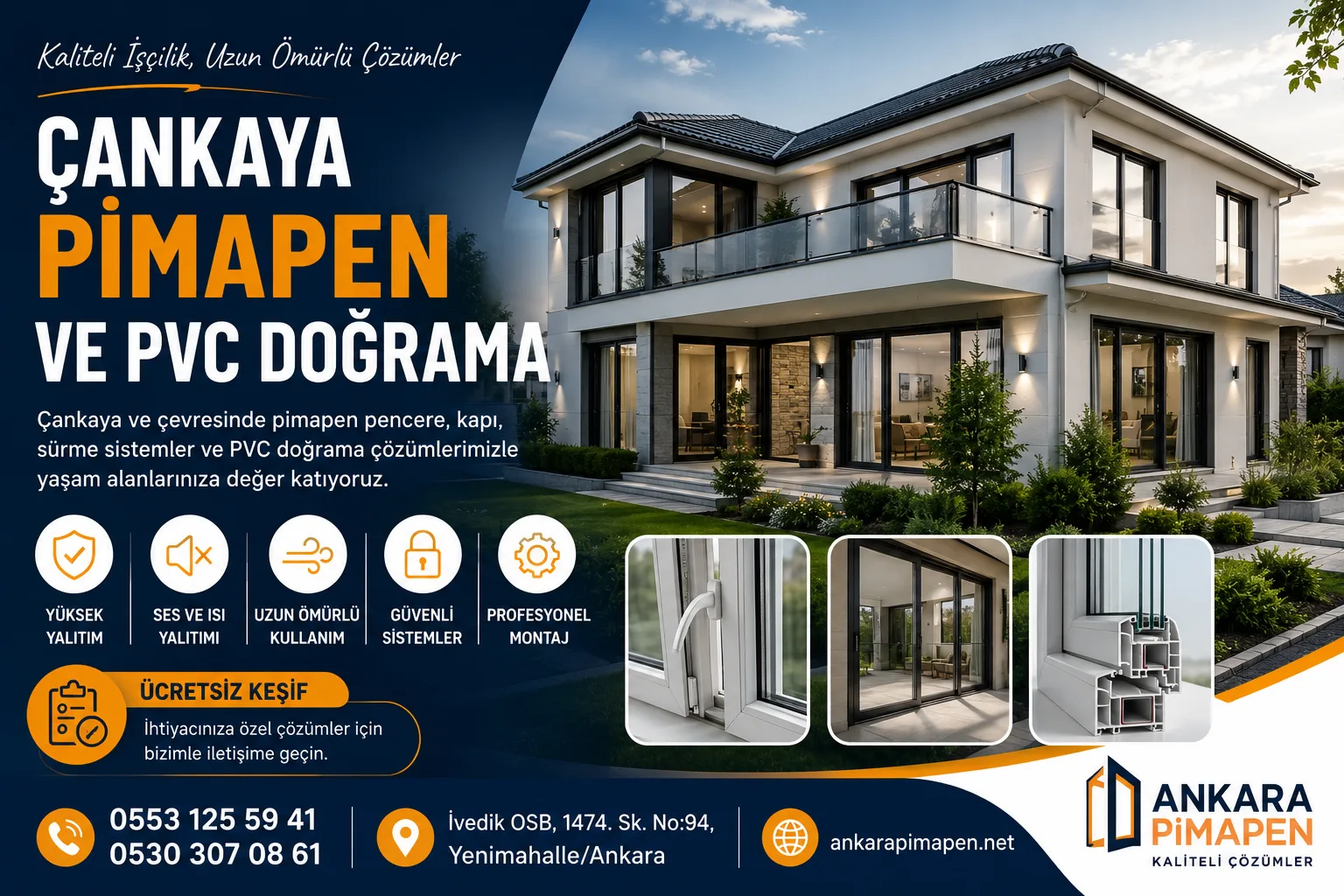 çankaya pimapen ve pvc doğrama teklif