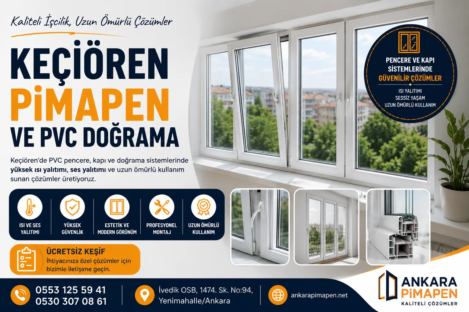 keçiören pimapen ve pvc doğrama