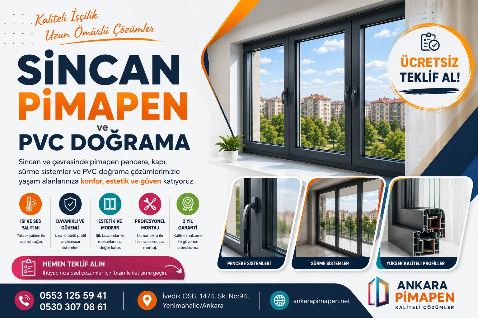 sincan pimapen ve pvc doğrama teklif al